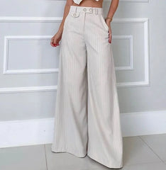 V-Neck Sleeveless Tank and High Waist Loose Pant Set