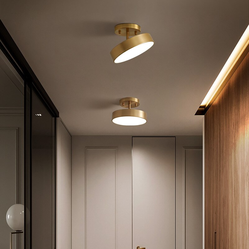 Gold Ceiling Lamp Nordic Hallway Porch Light