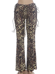 Leopard Print Wide Leg Pants