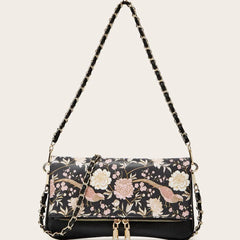 Floral Chain Shoulder Bag