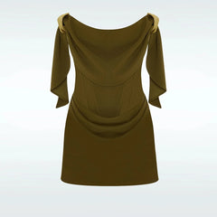 Draped Strapless Mini Corset Dress