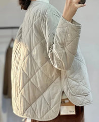 Women Padded Jackets Solid Color Loose Quilted Coats