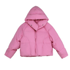 Hooded Down Cotton Puffer Parka Coat Thick Jacket