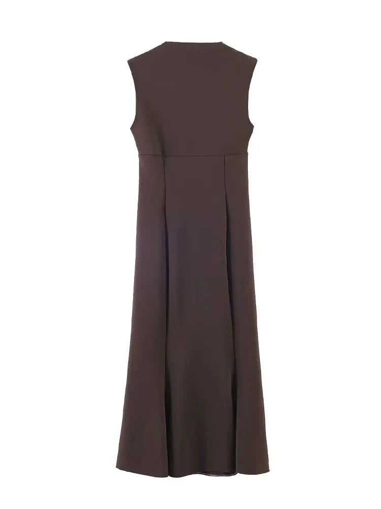 Brown dress on a white background