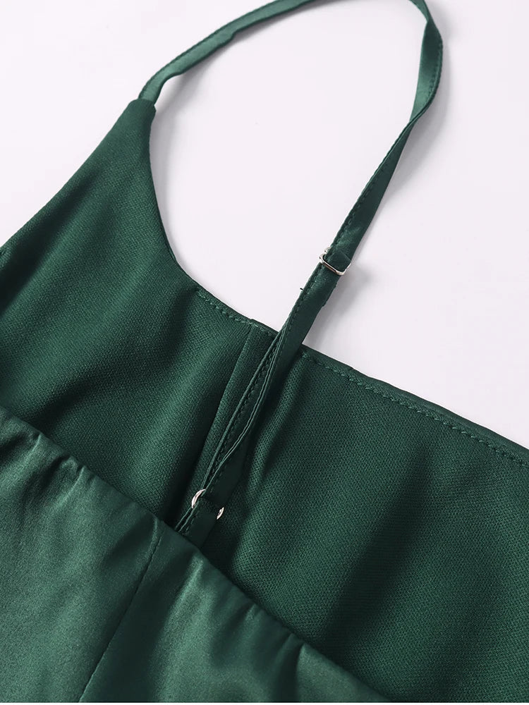 Green apron on a white background