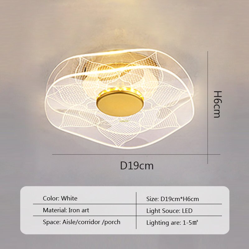 LED Ceiling Light Acrylic Creative Minimalist Lighting Fixture