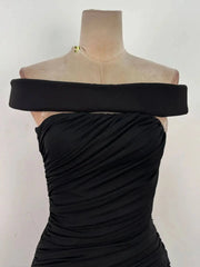 Ruched Off-Shoulder Cutout Dress