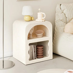  White Cabinet Wooden Tea Bedside Table Nightstands Shelves