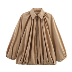 Ruched Batwing Sleeve Bomber Jacket