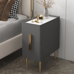 Minimalist Night Table Metal Nightstands Drawers Storage 