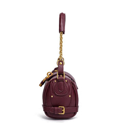 Structured Lock Detail Pu Leather Bag