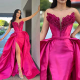 A-line Sequin Satin Formal Prom Dress For Women