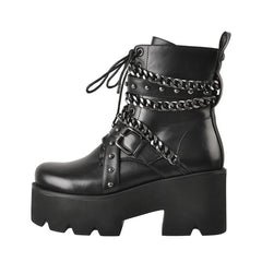 Chunky Platform Chain Detail Boots