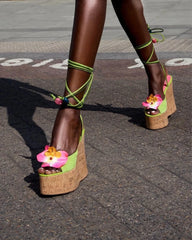 Lace Up Wedge Sandals