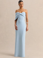 Off-Shoulder Bow Maxi Dress