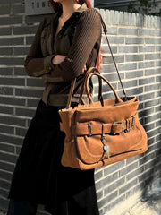 Faux Leather Large Bucket Bags for Women