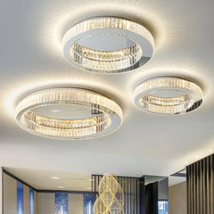 Mirrored K9 Crystals Dimmable Ceiling Light