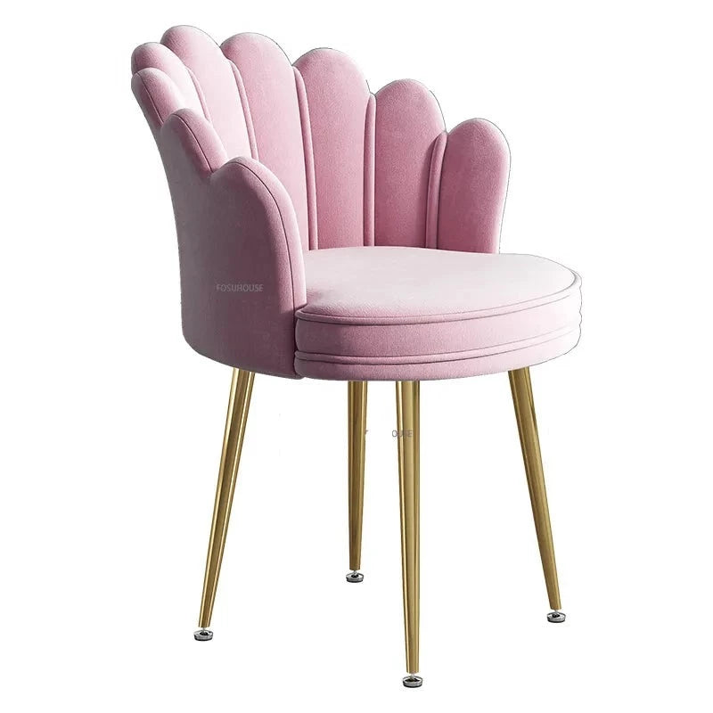 Velvet Backrest Chair Leasure Chair Dressing Chairs
