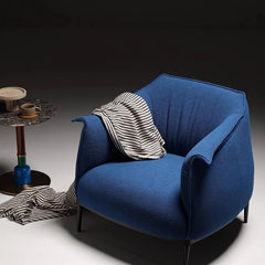 Sculptural armchair for reading, gaming, or relaxation