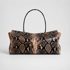 Crocodile Embossed Shoulder Bag