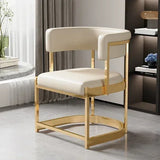 Gold Legs Dining Chairs Ergonomic Soft Backrest Chairs