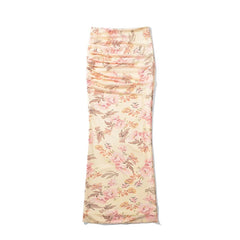 Floral patterned fabric on a white background