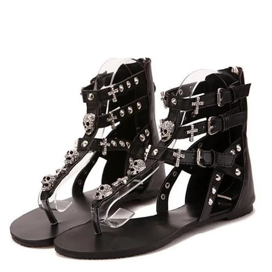 Women Shoes Crystal Studded Gladiator Sandals