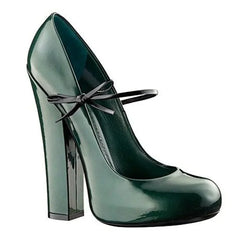 Butterfly Knot Square Heel Pumps