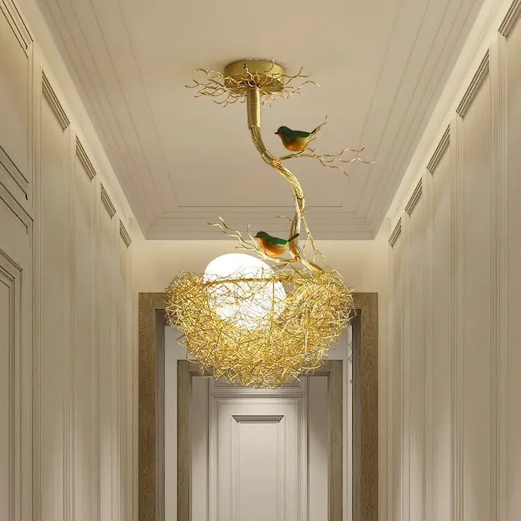 Bird's Nest Chandeliers Hanging LED Lighting Fixtures
