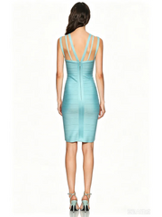 Strappy Neck Midi Bandage Dress
