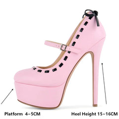Platform Mary Jane Stiletto Heels