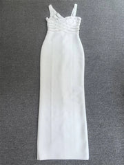 Bandage Stripe Detail Sleeveless Maxi Dress