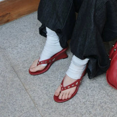 Star Embellished Wedge Sandals