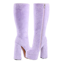 Chunky Platform Knee High Boots