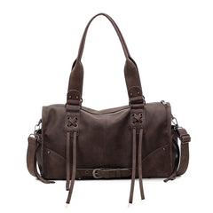 Soft Faux Leather Motorcycle Shoulder Bag