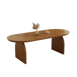 Oval Solid Wood Small Sized Dining Tables 