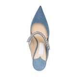 Pointed High Heels Rhinestone Slippers for Women