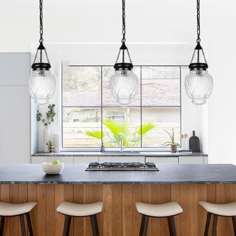 Glass Pendant Lights For Kitchen Island