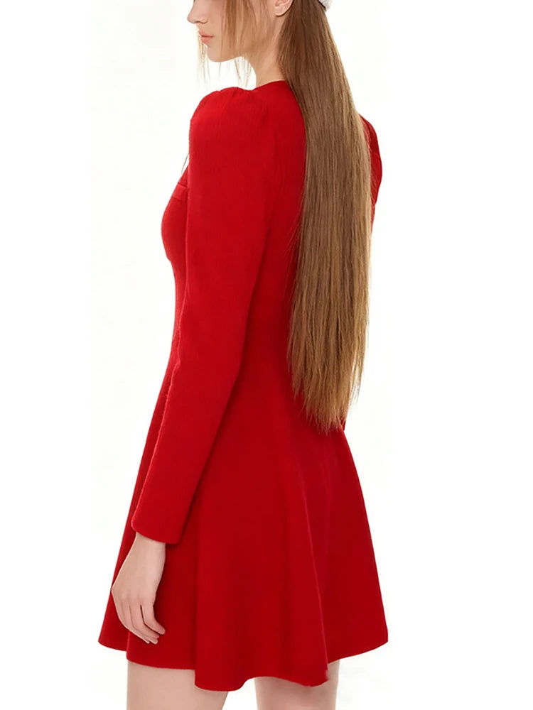 Red dress worn by a person 