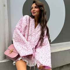 Floral Quilted Kimono Jacket