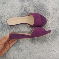 Wedge Heel Open Toe Mules