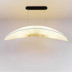 Cloth LED Pendant Lamp Sailboat Ceiling Hanging Light in a gray background