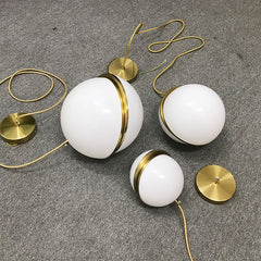 LED Adjustable Golden Hanging Ball Pendant Lamp