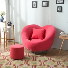 Love Shaped Fabric Single Sofa