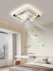 Home Intelligent Remote Control LED Fan Light Square