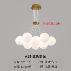 LED Glass Ball Pendant Lamp Chandelier