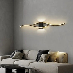 Black White Gold LED Lamps  For Sofa Background Wall Décor Golden Atelier