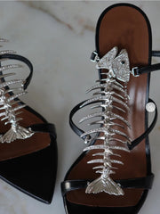 Fishbone Embellished Stiletto Heels