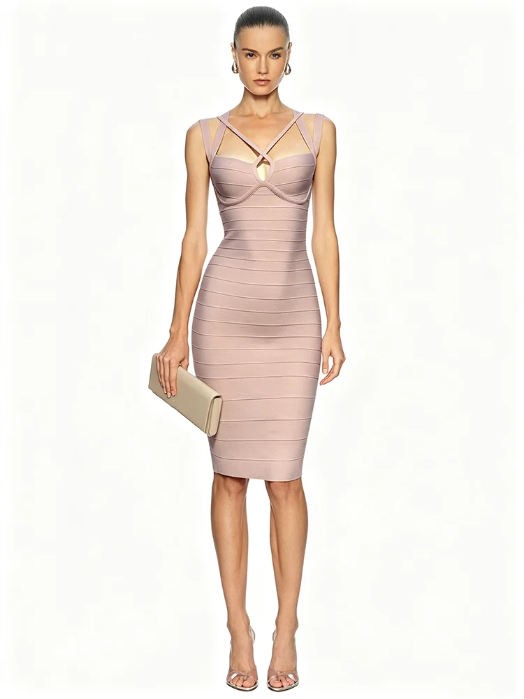 Halter Strap Midi Dress