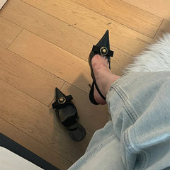 Pointed Toe Slingback Heels